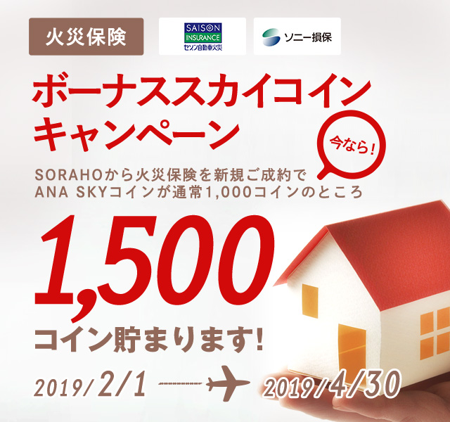 火災保険ボーナススカイコインキャンペーン